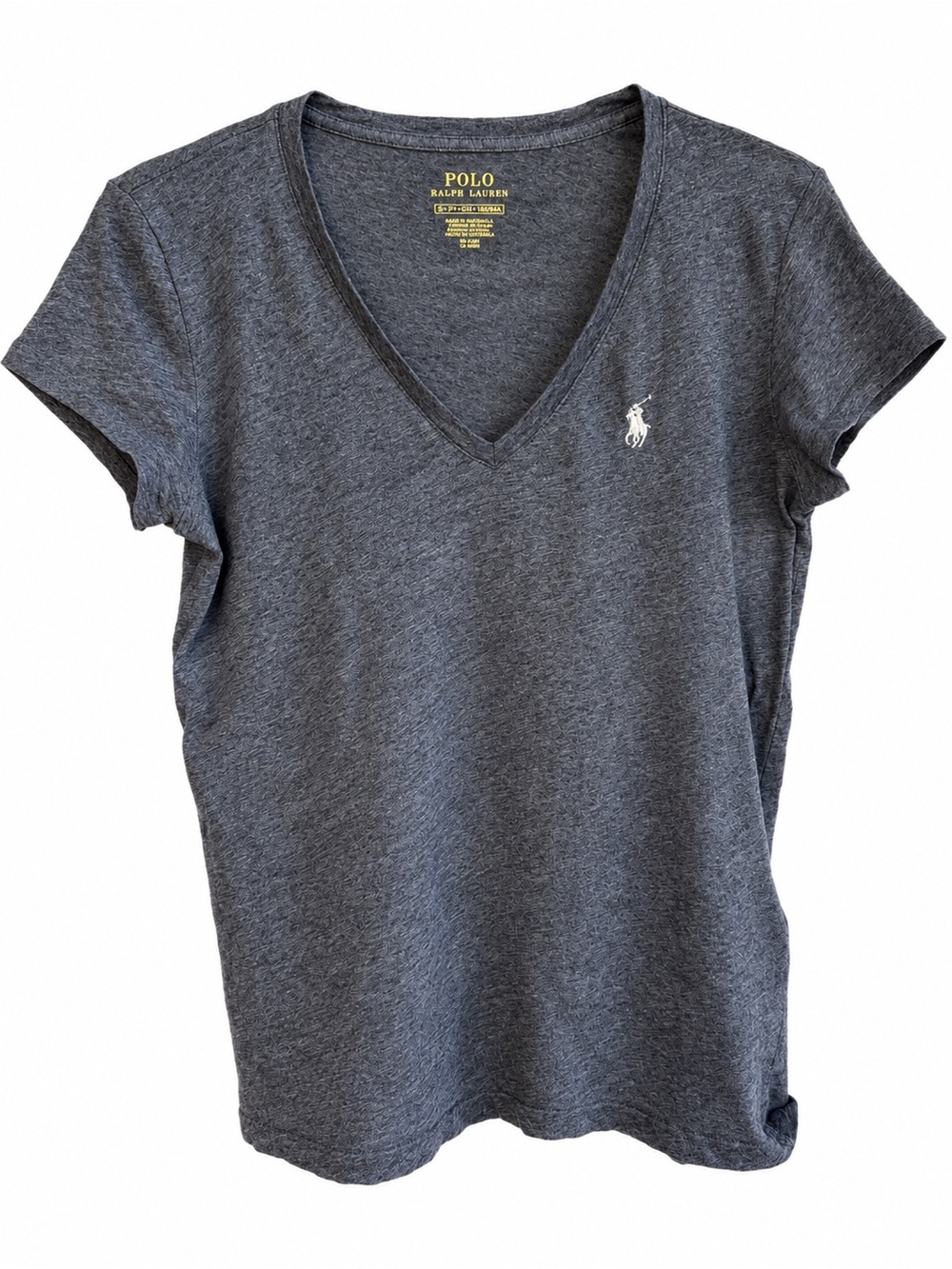 Polo Ralph Lauren Women’s Gray V-Neck T-Shirt XS Pony Logo